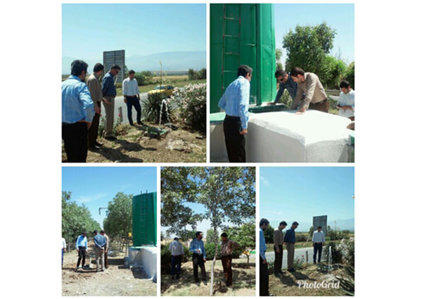The opening of the irrigation system under the pressure of green